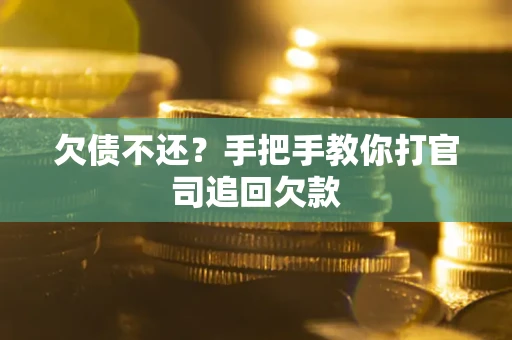 武汉欠债不还？手把手教你打官司追回欠款