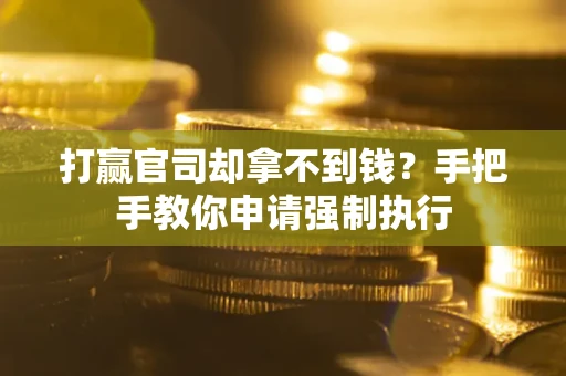 武汉打赢官司却拿不到钱？手把手教你申请强制执行